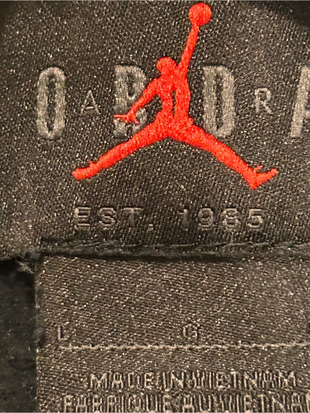 Men’s Nike  large Air Jordan black Swartshirt Hoodie pullover w jumpman logo